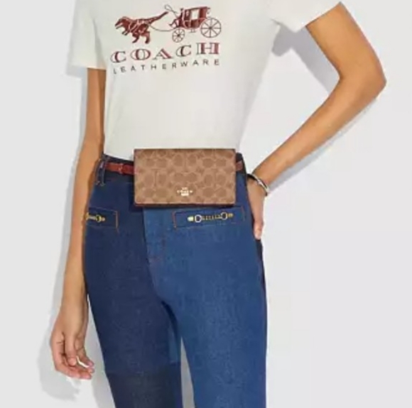 Coach Signature Jacquard Convertible Crossbody Belt Bag - Picture 16 of 16